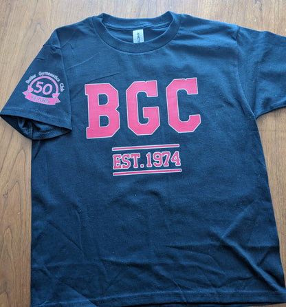 Black T-Shirt - Pink Lettering