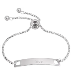 Engraved Silver Braclet