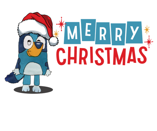 Hand Drawn Bluey Merry Christmas