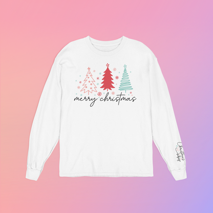 3 Tree Merry Christmas Long Sleeve