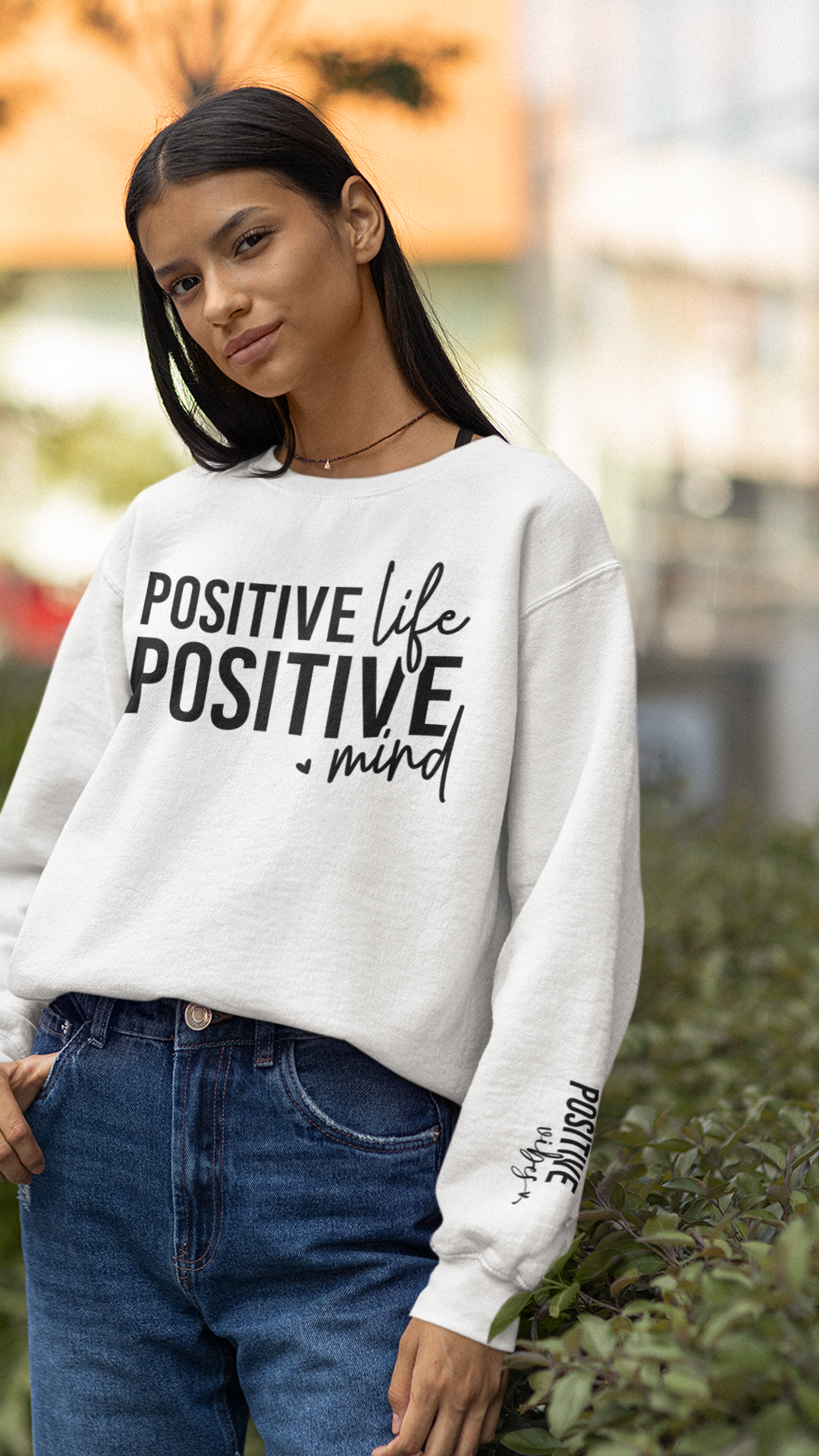 Positive Vibes Crew Neck Sweatshirt - Adults/Kids